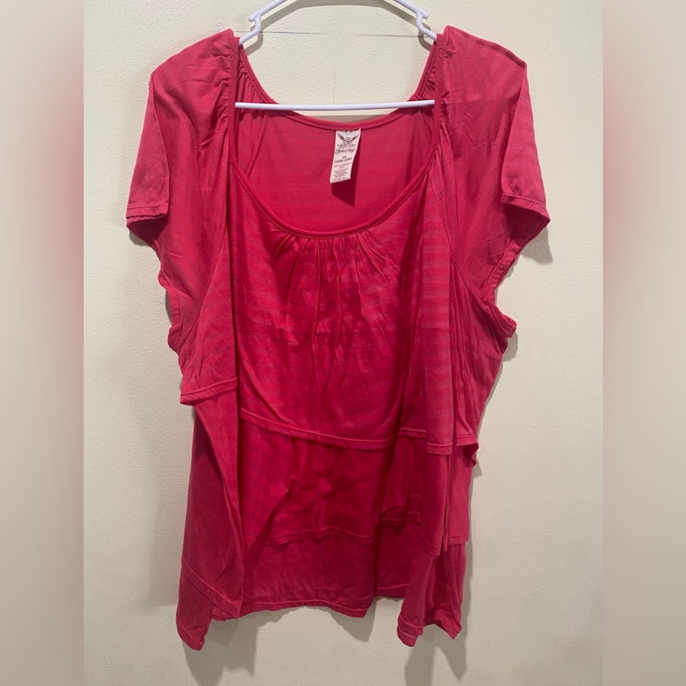 Faded Glory Pink Top Size 2x (18w-20w)